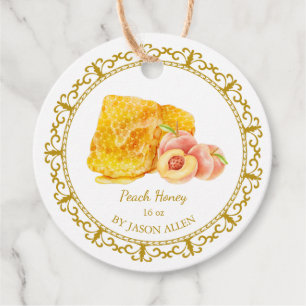 Vintager Honeycomb Peach Infused Honey Hang Tag Geschenkanhänger