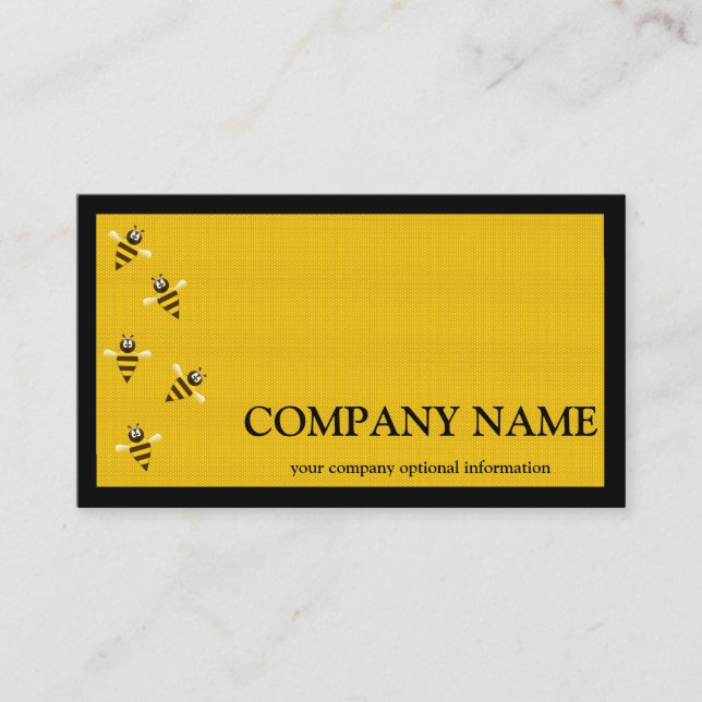 Vintager Honigwabenbiene BeeKeeper Honey Apairist Visitenkarte (Vorderseite)