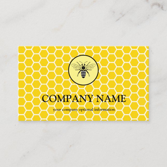 Vintager Honigwabenbiene BeeKeeper Honey Apairist Visitenkarte (Vorderseite)