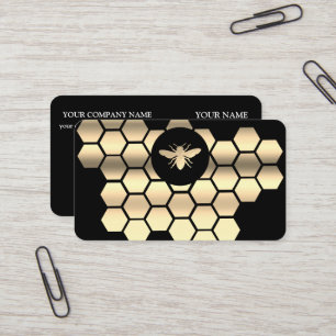 Vintager Honigwabenbiene BeeKeeper Honey Apairist Visitenkarte