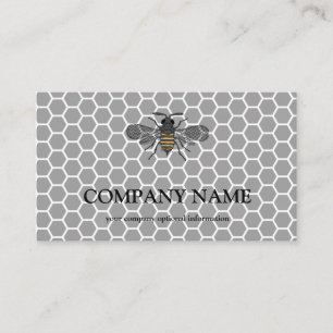 Vintager Honigwabenbiene BeeKeeper Honey Apairist Visitenkarte