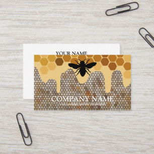 Vintager Honigwabenbiene BeeKeeper Honey Apairist Visitenkarte