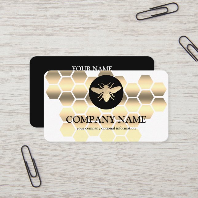 Vintager Honigwabenbiene BeeKeeper Honey Apairist Visitenkarte (Vorderseite/Rückseite Beispiel)