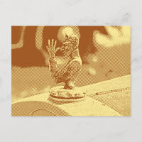 Vintager Hood Ornament Postkarte