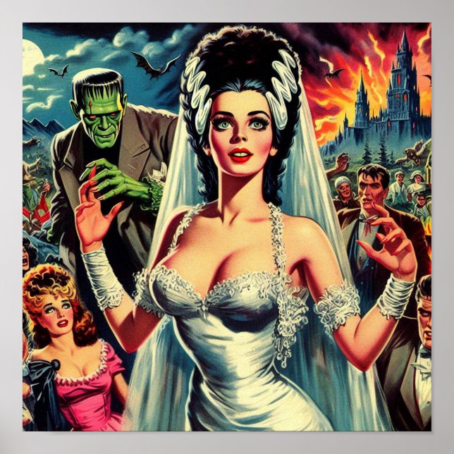 Vintager Horror Bride Poster (Vorne)