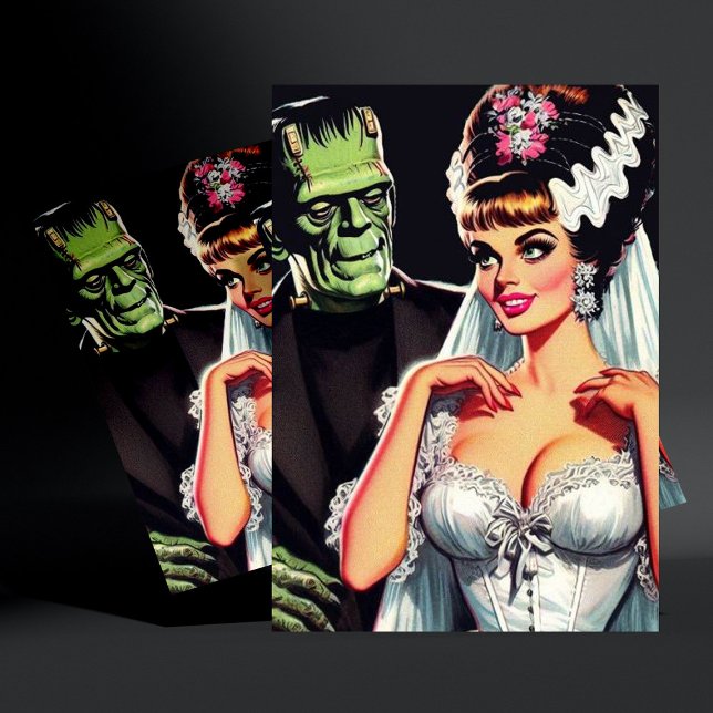 Vintager Horror Bride Postkarte (Von Creator hochgeladen)