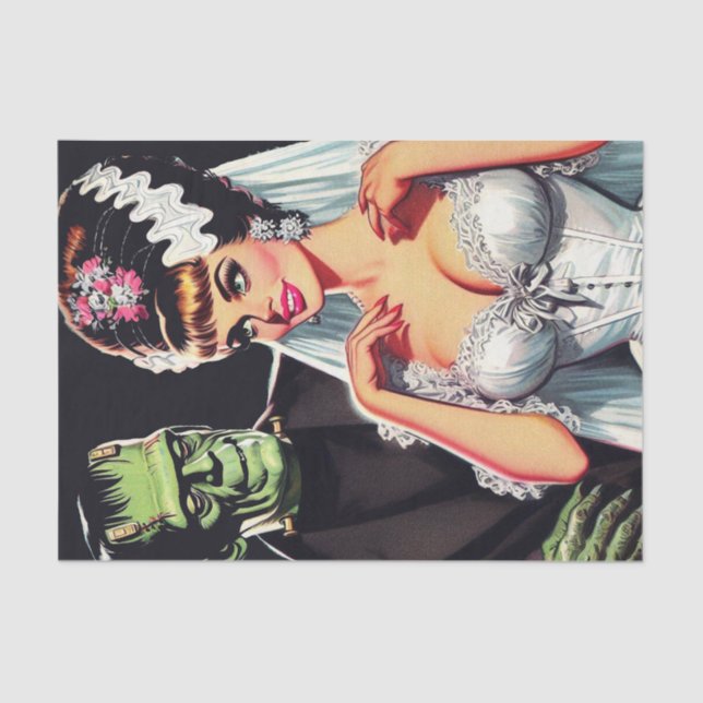 Vintager Horror Bride Seidenpapier (Vorderseite)