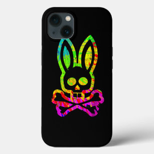 Vintager Horror Bunny Rabbit Face Gefärbte Krawatt Case-Mate iPhone Hülle