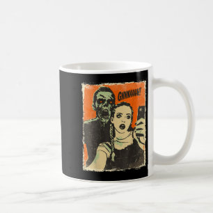 Vintager Horror Comic Zombie Selfie Creepy Niedlic Kaffeetasse