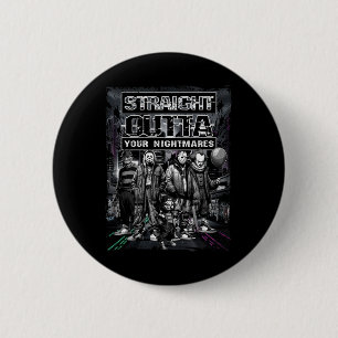 Vintager Horror Halloween Beängstigend Aussichtswa Button