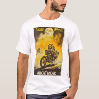 Vintager Horror Movie Poster für Löwen auf Rädern T-Shirt