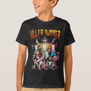 Vintager Horror Summer Vibes Funny Halloween Summe T-Shirt