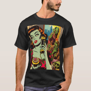 Vintager Horror Zombie Comicen T-Shirt