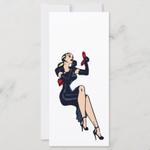 Vintager Hübscher Blonde Retro Glamour Pinup