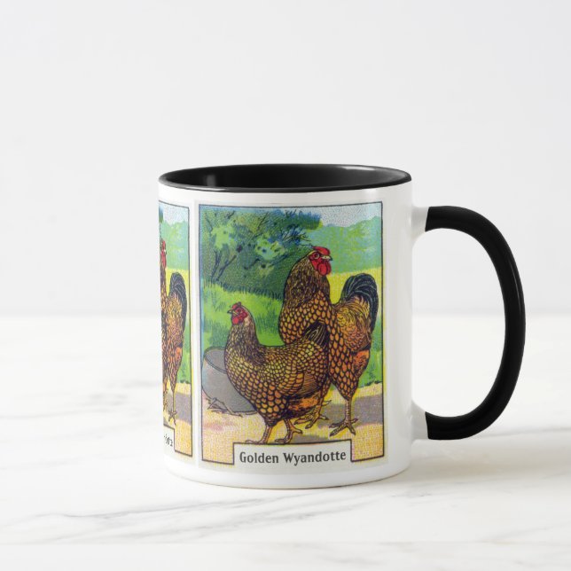 Vintager Huhn-Druck Tasse (Rechts)