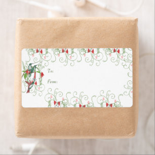 Vintager Humingbird Swirl Weihnachtsgeschenke Tags