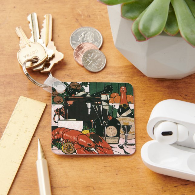 Vintager Hummer Champagner; Extravagantes elegante Schlüsselanhänger (Schreibtisch)