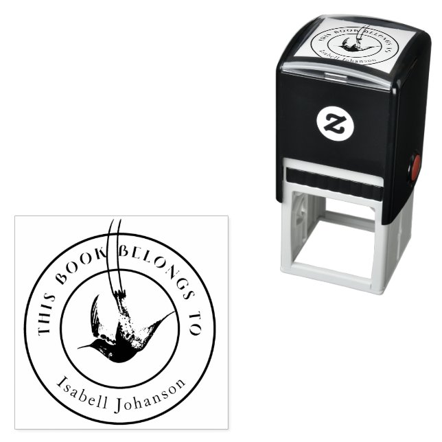 Vintager Hummingvogel aus der Bibliothek Permastempel (Beispiel)