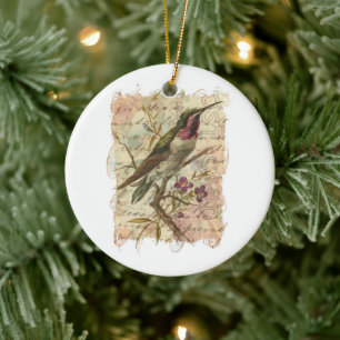 Vintager Hummingvogel Keramikornament