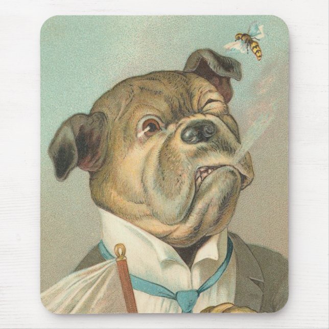 Vintager Hund Mousepad (Vorne)