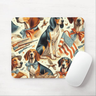 Vintager Hund nahtlos Mousepad