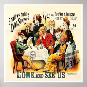 "Vintager Hund" Poster