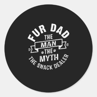 Vintager Hund Vater Man Myth Snack Dealer Vater Ta Runder Aufkleber