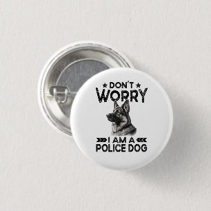 Vintager Hundebesitzer der deutschen Schäferpolize Button