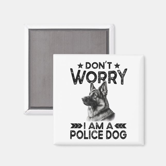 Vintager Hundebesitzer der deutschen Schäferpolize Magnet (Vorderseite/Rückseite)