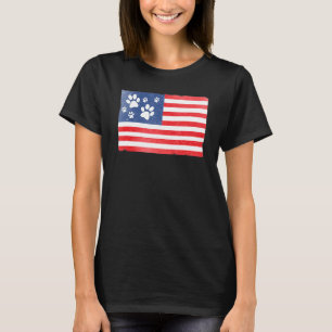 Vintager Hundepapier druckt Katze auf amerikanisch T-Shirt