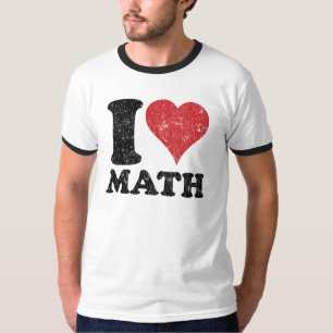 Vintager i-Liebe-Mathe-Wecker-T - Shirt