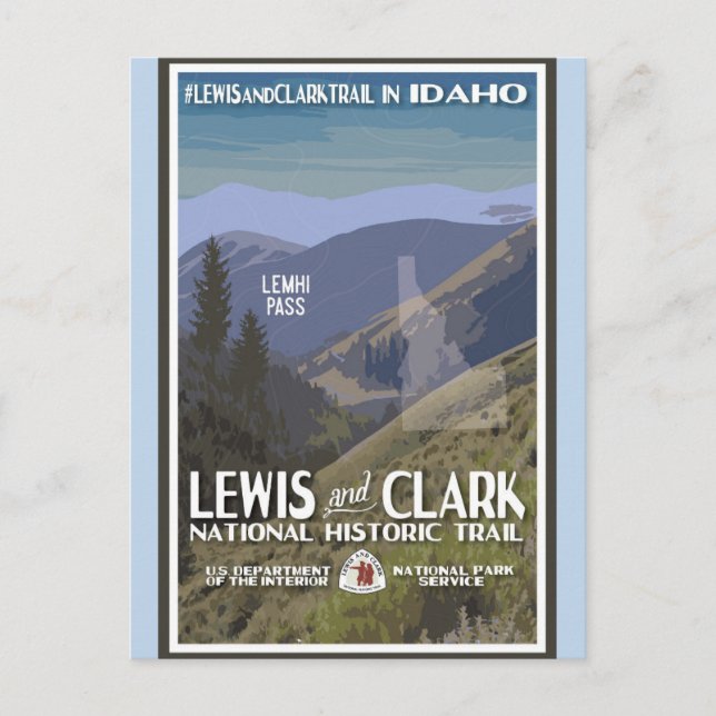 Vintager Idaho Lemhi Pass Postkarte (Vorderseite)