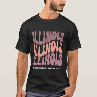 Vintager Illinois-Slogan - Retro-Staat von Illinoi T-Shirt