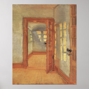 Vintager Impressionismus, Innenhof, Anna Ancher Poster