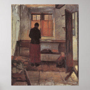 Vintager Impressionismus, Küchenmädchen, Ancher Poster