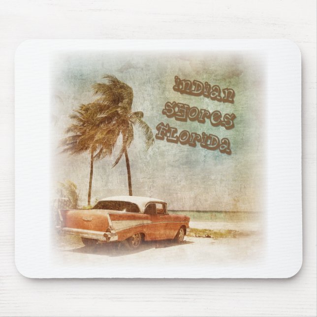 Vintager Inder stützt Strand-Szene unter Mousepad (Vorne)