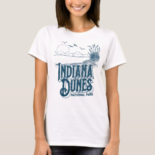 Vintager Indiana Dunes Nationalpark Retro 80er Min T-Shirt
