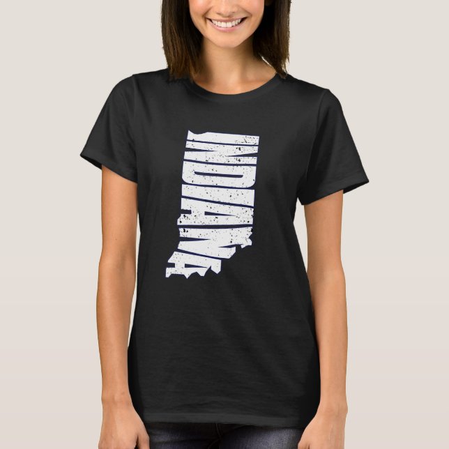 Vintager Indiana-Staat T-Shirt (Vorderseite)