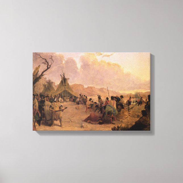 Vintager Indianer, Medizin-Tanz von Eastman Leinwanddruck (Vorderseite)