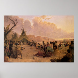 Vintager Indianer, Medizin-Tanz von Eastman Poster