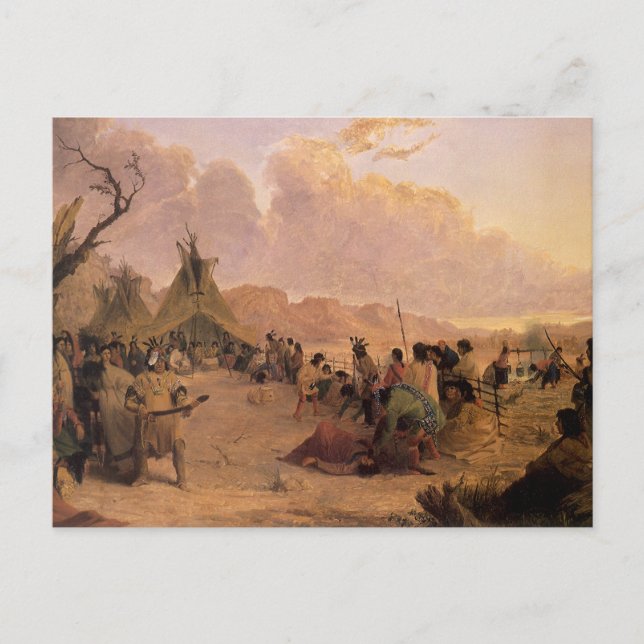 Vintager Indianer, Medizin-Tanz von Eastman Postkarte (Vorderseite)