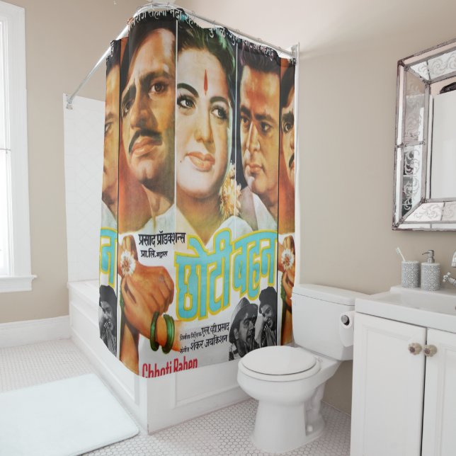 Vintager indischer Duschvorhang (Beispiel)