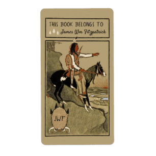 Vintager indischer Scout auf Horseback Custom Buch
