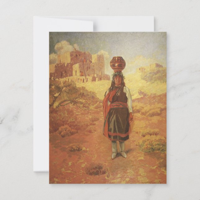 Vintager indischer Wasserträger von EW Rollins (Vorderseite)