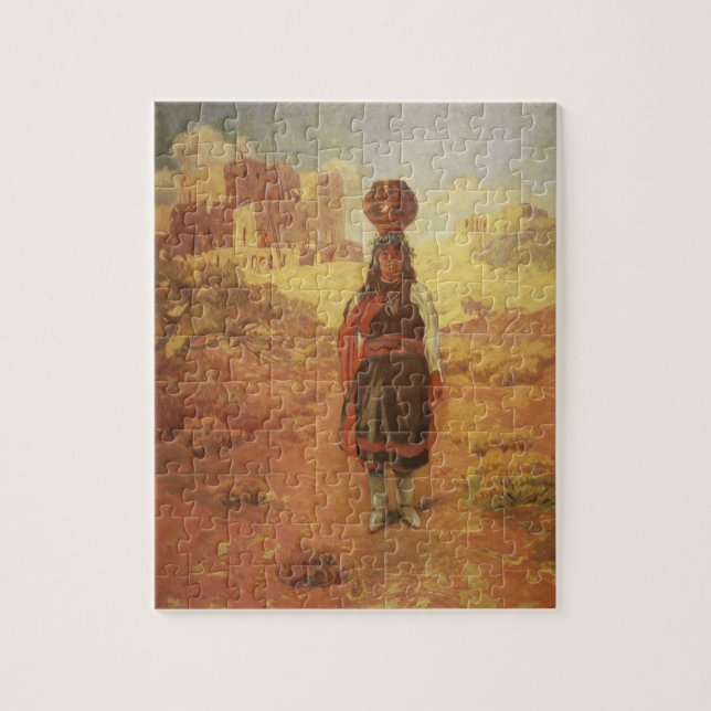 Vintager indischer Wasserträger von EW Rollins Puzzle (Vertikal)