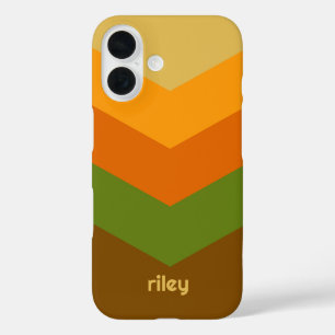 Vintager Individuelle Name für Farbblockfarben von iPhone 16 Hülle
