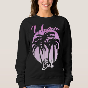 Vintager indonesischer Urlaub Bali Palmen Trees I  Sweatshirt