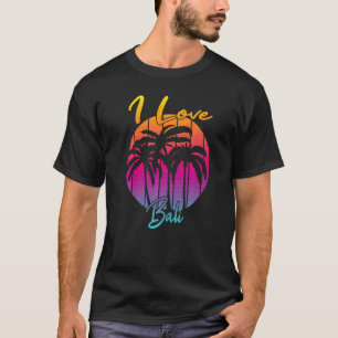 Vintager indonesischer Urlaub Bali Palmen Trees I T-Shirt