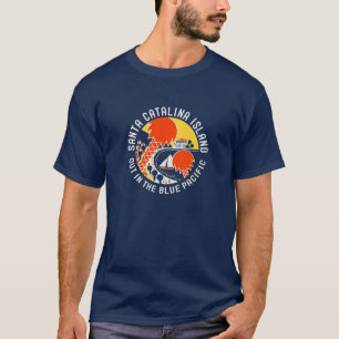 Vintager Insel-T - Shirt-Entwurf Sankt Catalina T-Shirt