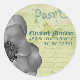 Vintager Inspirierter Address-Umschlag Aufkleber